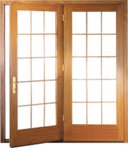 Hinged 2 fold wood door