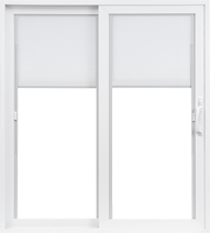 Simple energy efficient patio doors in white 